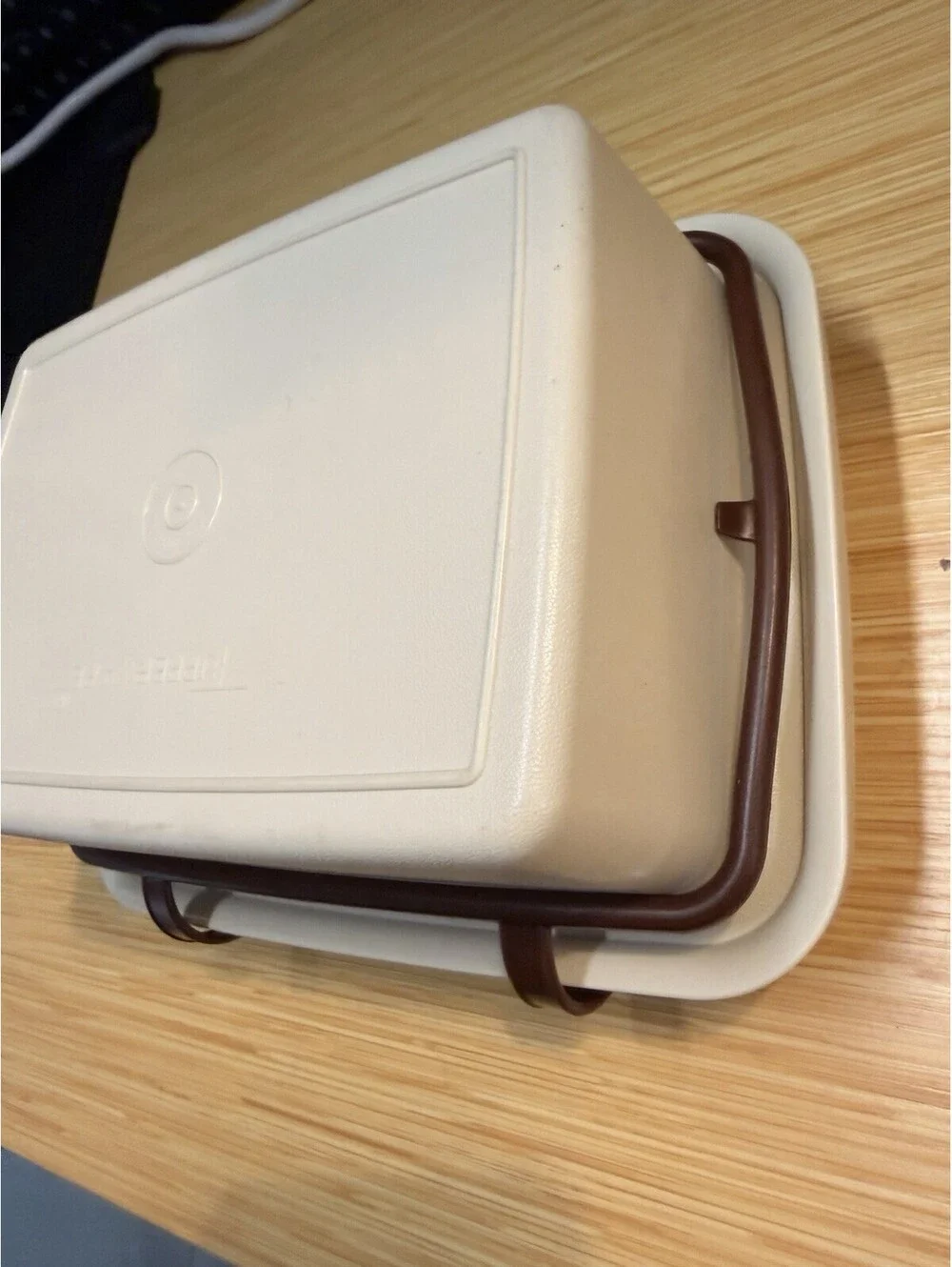 Vintage Tupperware Pak N Carry Lunch Box Carrying Case Handles Food Complete *